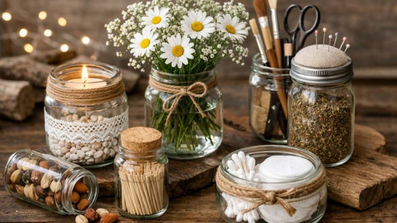 Kreative Upcycling-Ideen für alte Gläser: Stilvolle Deko und praktische Helfer selbst gemacht